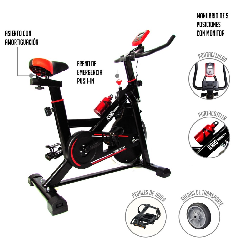 Bicicleta de Spinning Icaro K6 13 kg