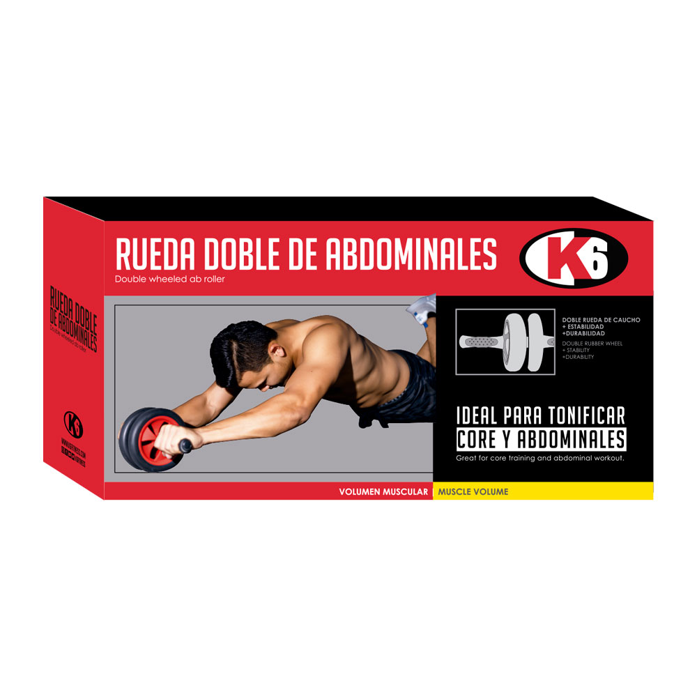 Ejercitador de Abdominales K6 de Doble Rueda