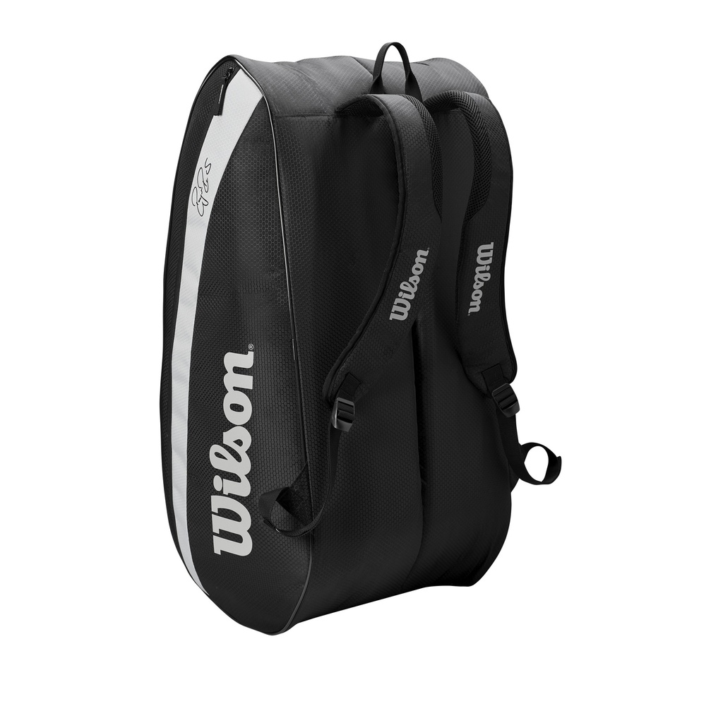 Bolso de Tenis Wilson Roger Federer Team 12Pk (NEGRO) (Z560100)