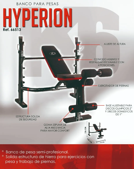 Banco de Pesas K6 Hyperion