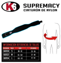 Cinturón para Levantar Pesas K6 Supremacy