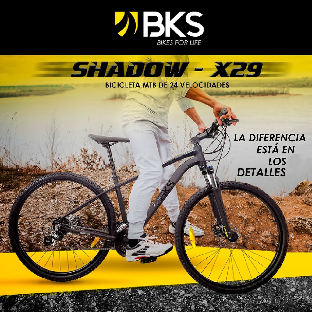 Bicicleta MTB Rin 29" Bks SHADOW-X 24 Vel Adultos