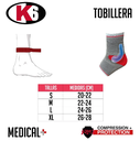 Tobillera K6 de Tela para Atletas