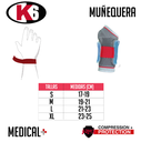 Muñequera K6 de Tela para Atletas
