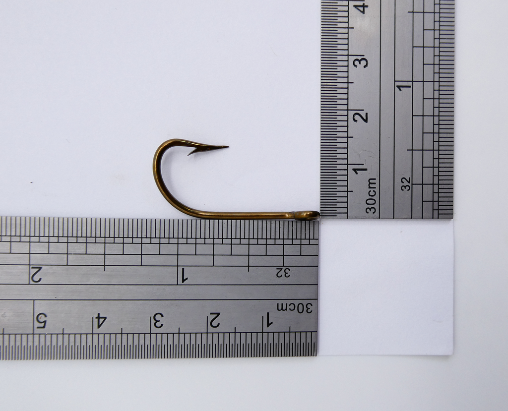 Anzuelo de Pesca Acero Bronceado Invertido 3467 Nº 4 Sheepshead Hooks Mustad 100 Unds