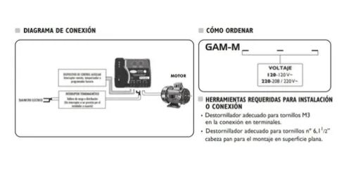 Arrancador Exceline para Motores Monofásicos Protección Voltaje y Sobrecarga 2Hp 220V