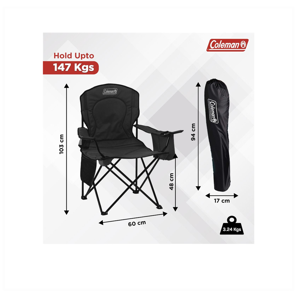 Silla Plegable Coleman Cooler Quad con Enfriador de Bebidas