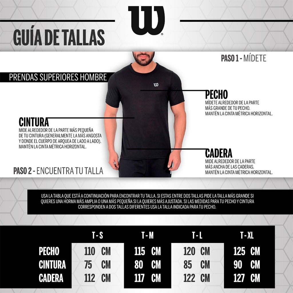 Playera Wilson Polyspun Caballero Marino