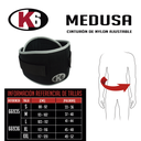 Cinturón para Levantar Pesas K6 Medusa Ajustable para Caballeros