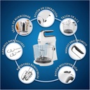 Batidora de Mano y Pedestal Oster con Tazón de Vidrio 6 Velocidades 3.7L 250W