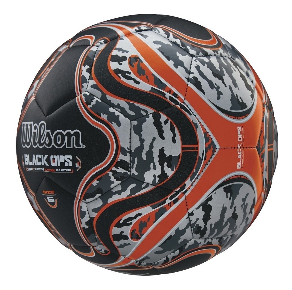 Balón de Fútbol Wilson Black Ops OrNg (NO.5) (E8302)