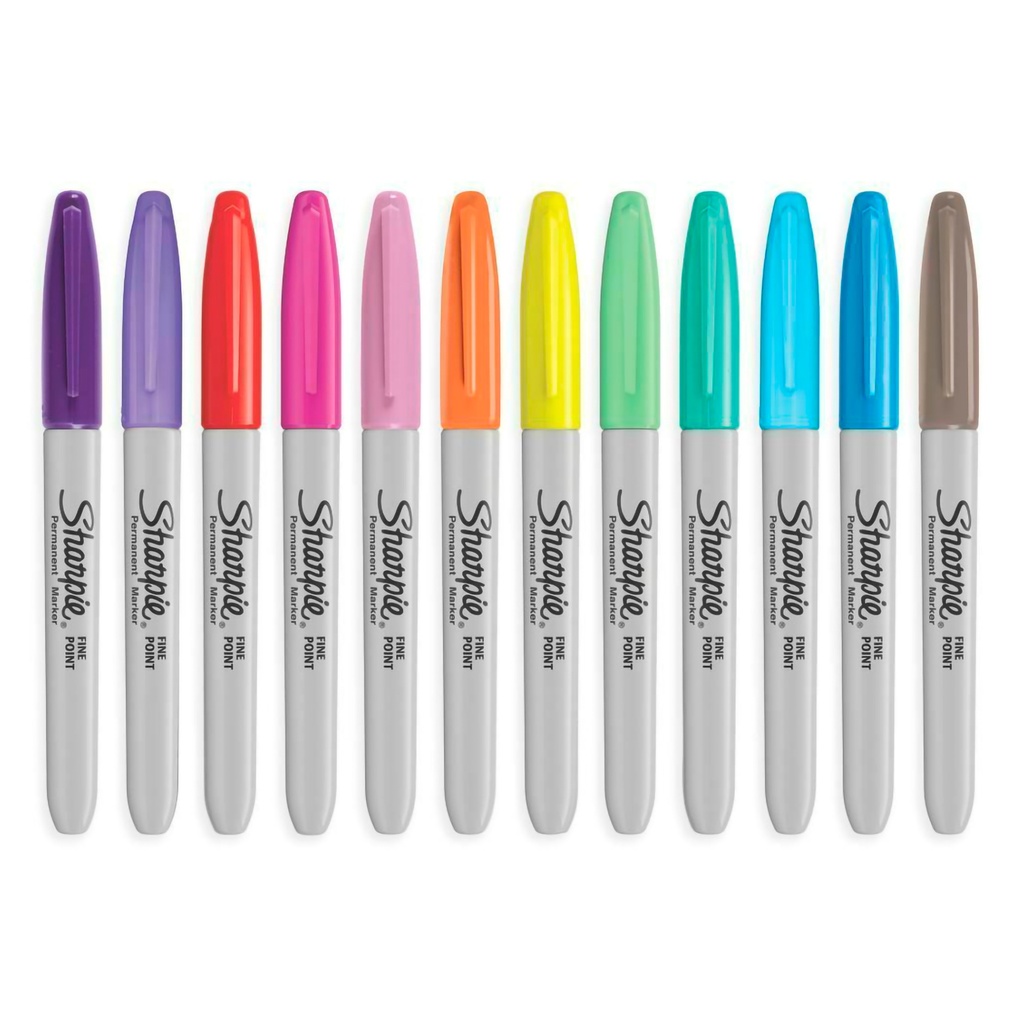 Bolígrafos Finos Sharpie Héroe Brillante x12