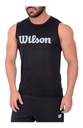 Playera Polyspun S/M Negro Wilson 85916 Caballero