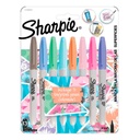 Marcadores Pastel Sharpie Finos Tx8 (+5 Tarjetas para Colorear)