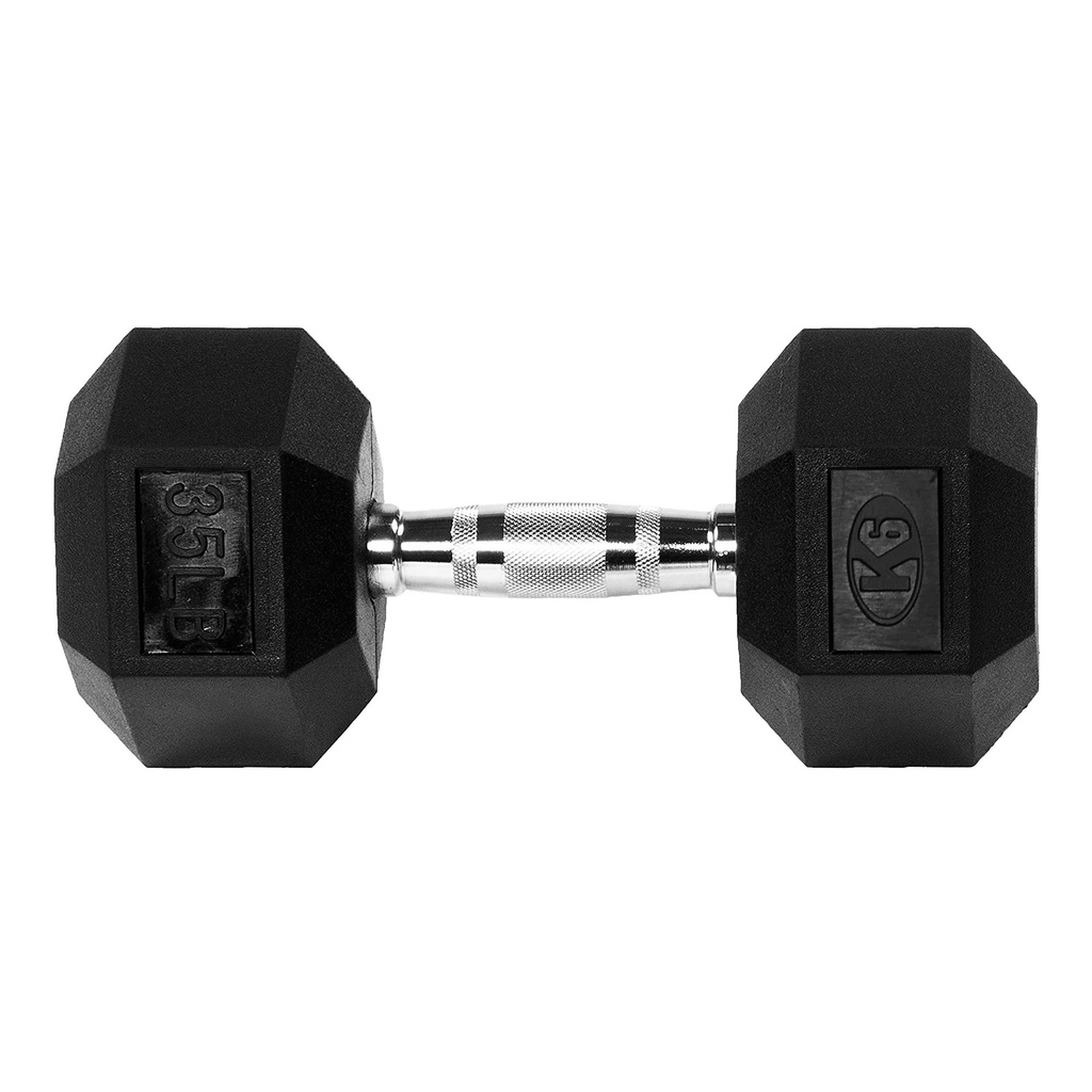 Mancuerna hex encauchetada (35 lb)