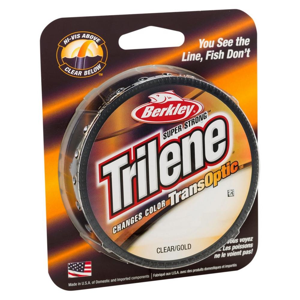Berkley Nylon Trilene Transoptic Monofilament 220 Yd Spool Clear/Gold 12 Lb Tofs12-Cg 