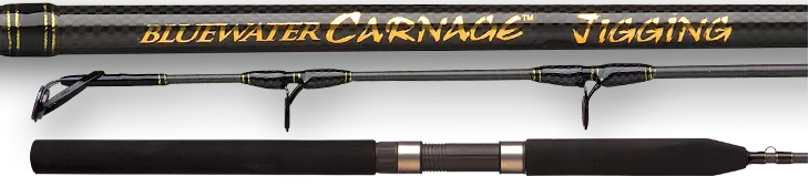 Caña de pescar Casting Penn Bluewater Carnage Jig 6`6" (1pieza) rigidez m lb-tst 30-80 #guias 9 CARJG3080C66 (1238707)