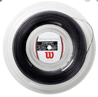 Rollo de Cuerda para Raquetas Wilson Sensation Plus 16 200 m Negro