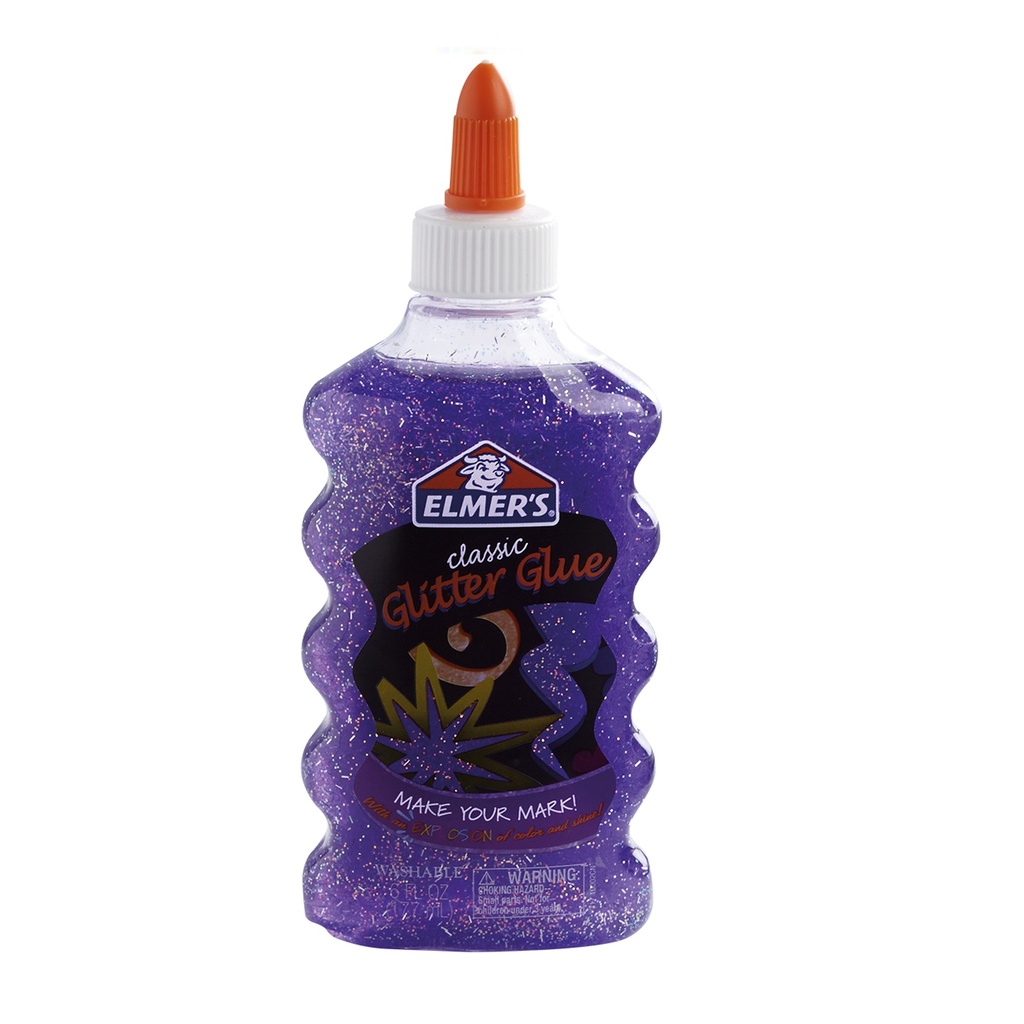 6OZ Glitter Glue Purple 18PK/100