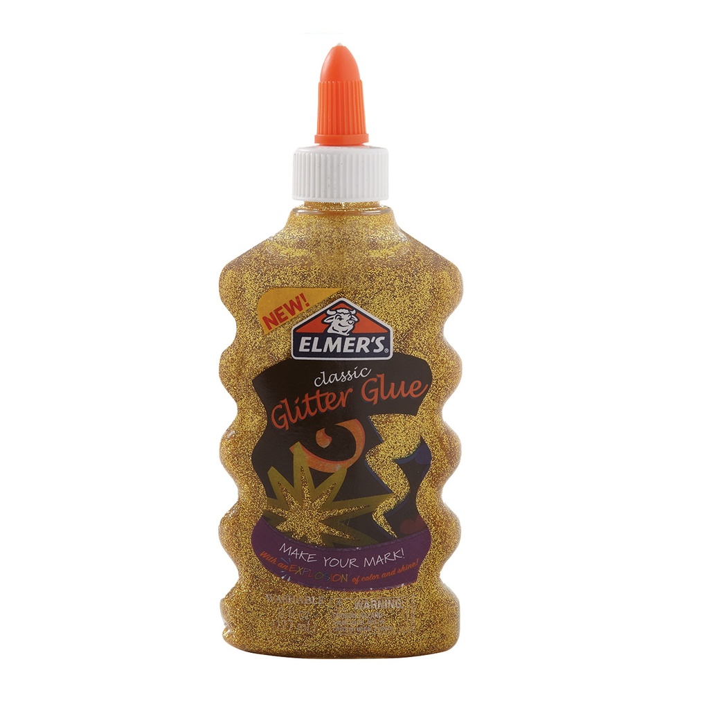 ELM Glitter Glue Gold 6OZ