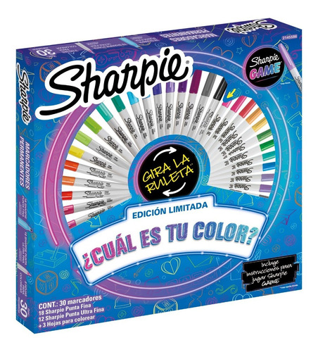 Marcador Sharpie Game 30 CT + SPINNER