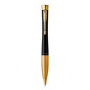 Boligrafo Giratorio Urban Negro Mate - Acabado Oro