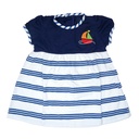 Vestido de Niña 2 Piezas Bebu Blanco/Azul Marino