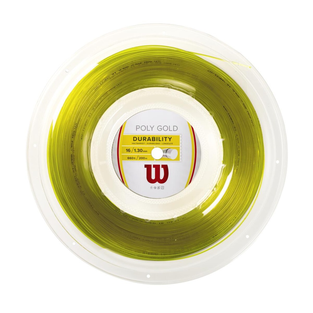 Cuerda P/Raqueta Wilson Poly Gold 16 Reel 200 mts (copia)