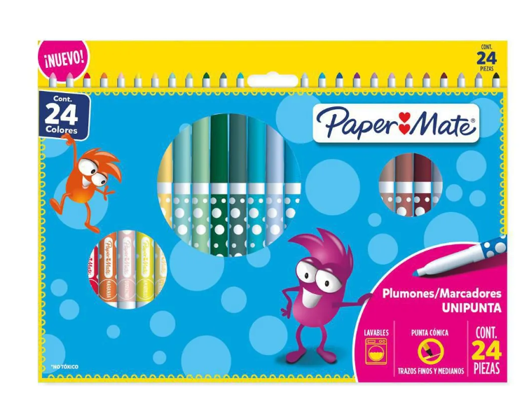 Plumón Papermate Mediano Cx24