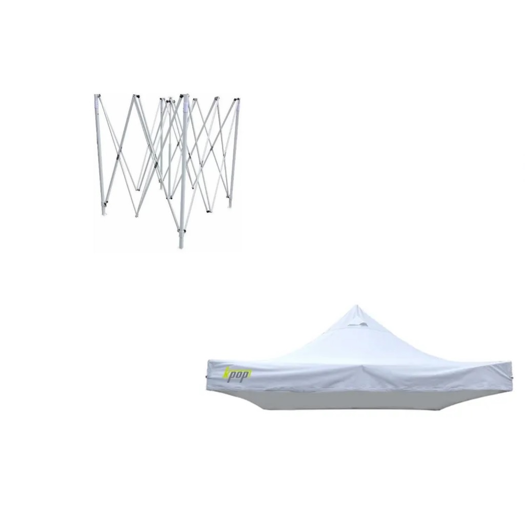 Toldo Plegable 3x3 Mt K-Pop Tela Básica Impermeable (BLANCO)