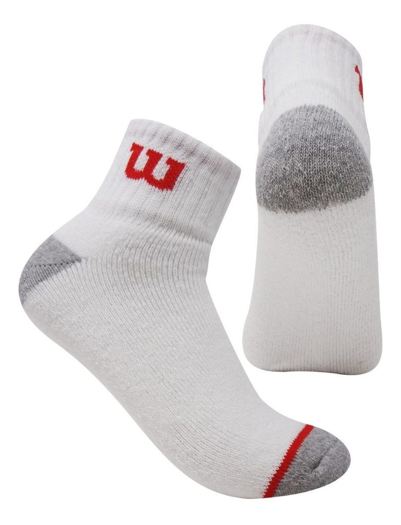 Calcetin media caña Wilson Unisex Talla Única Blanco x3