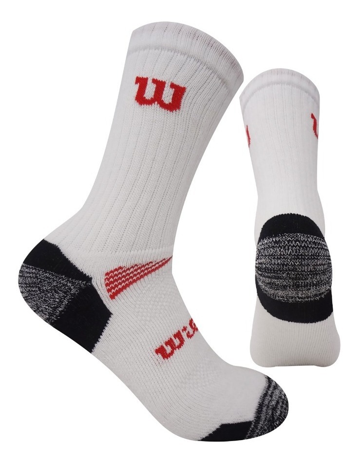Calcetin largo Deportivo Wilson Talla Única Blanco x3