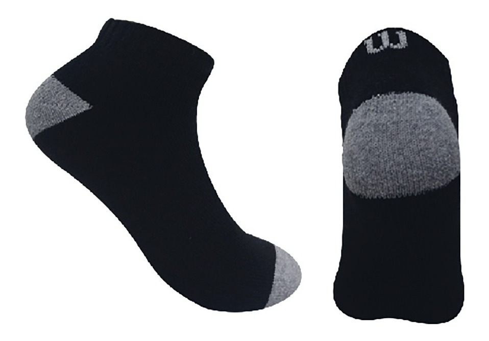 Calcetin Tobillera Wilson Felpa completa Talla Única Negro x3