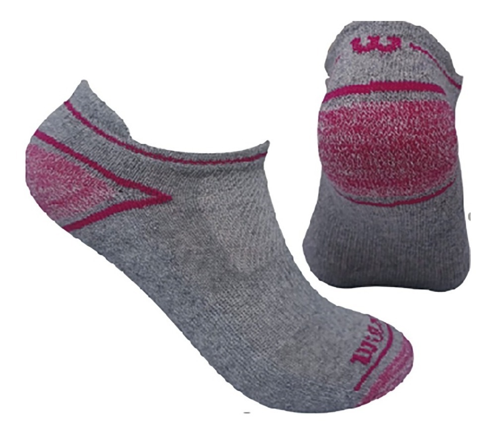 Calcetin de Mujer tobillera deportiva Wilson Talla Única Gris x3
