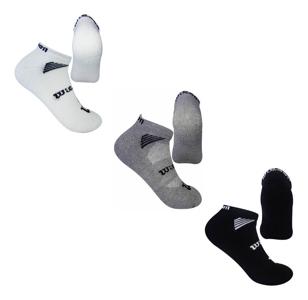 Medias tobillera de algodón Wilson Unisex X3 Unitalla