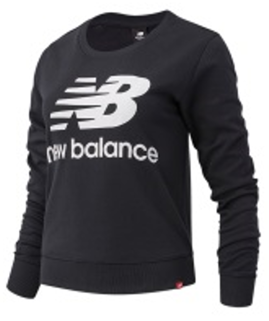 Camiseta de Mujer Ml New Balance Essentials Crew Fleece Negro