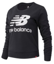 Camiseta de Mujer Ml New Balance Essentials Crew Fleece Negro