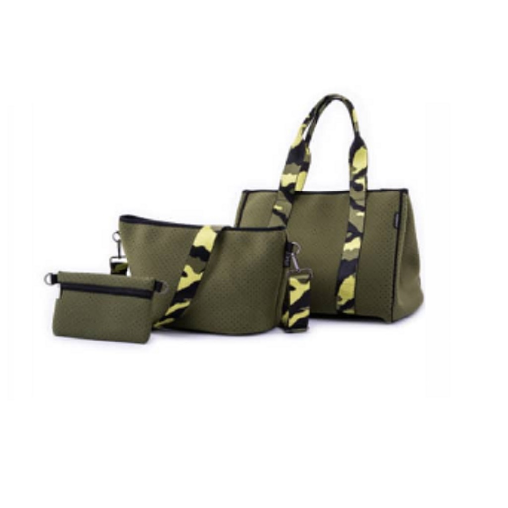 Bolsos de 2 Juegos Bandoleras Medianas + Estuche de Maquillaje Neopreno Azul Urbagg (copia)