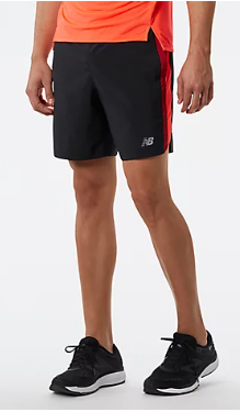 NO USAR Short de hombre New Balance Accelerate 7 inch Negro/Rojo