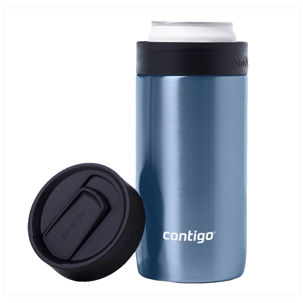 Enfriador de Latas y Vaso de Acero Inoxidable Contigo River North 2 en 1 Con Tapa 12oz 