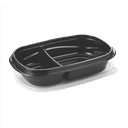 Set de 10 Recipientes con tapa (3,7C) Negro Rubbermaid