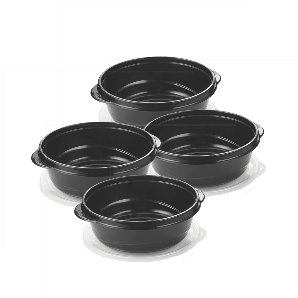 Set de 4 Recipientes con tapa (5,0C) Negro Rubbermaid