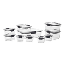 Set de 20 Recipientes de profundidad media con Cierre Hermético transparente Brilliance Rubbermaid