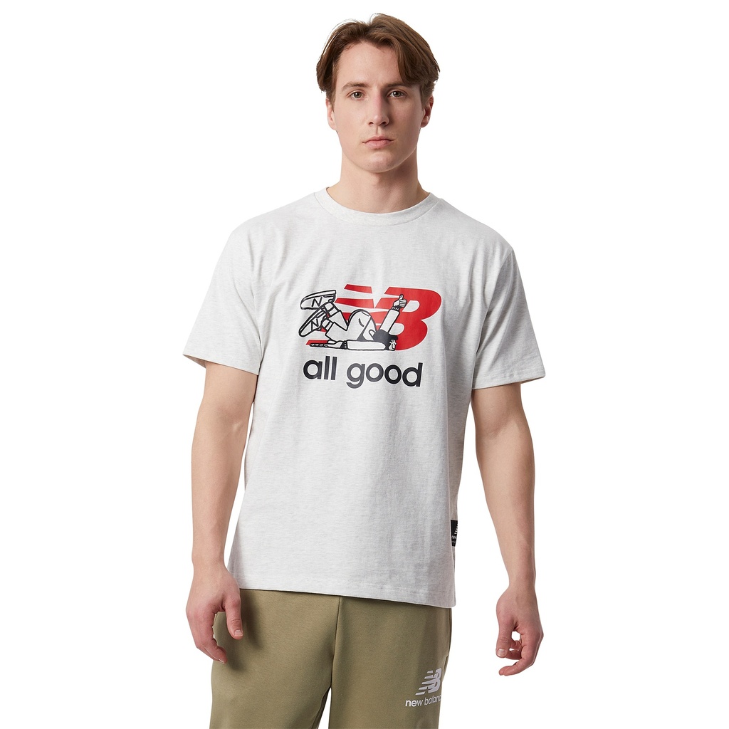 Camiseta de Hombre New Balance Athletics Seb Curi All Good Blanca