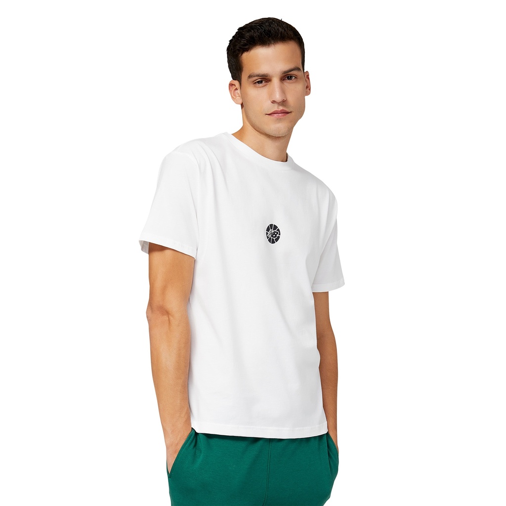 NO USAR Camiseta de Hombre New Balance Hoops Essentials Fundamental Blanco