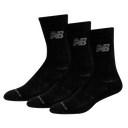 Media Alta Performance Cotton Cushioned Crew 3 Pack Negro