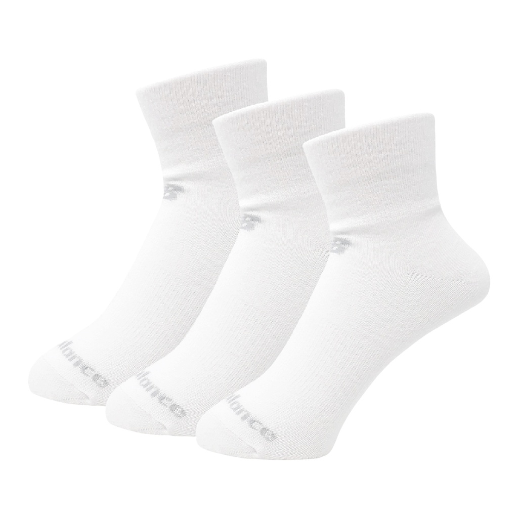 Media Alta Performance Cotton Flat Knit Ankle 3 Pack Blanco