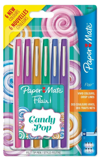 Plumígrafo Paper Mate Flair Candy Pop Tx6