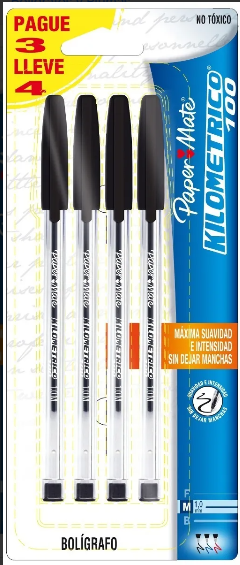 Bolígrafo Kilometrico Paper Mate St 3X4 