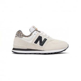 Zapato de Niña New Balance 574 Blanco/Negro (Bulto x 12 pares)